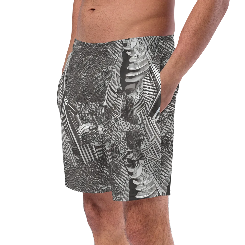 Piranesi's Web on Swim Trunks — Left Front
