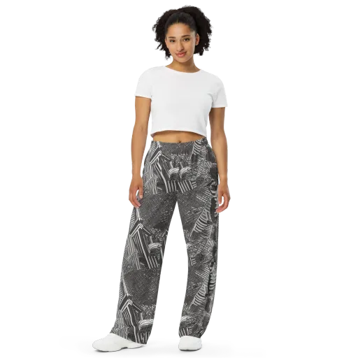 Piranesi's Web on a Wide-Leg Pants