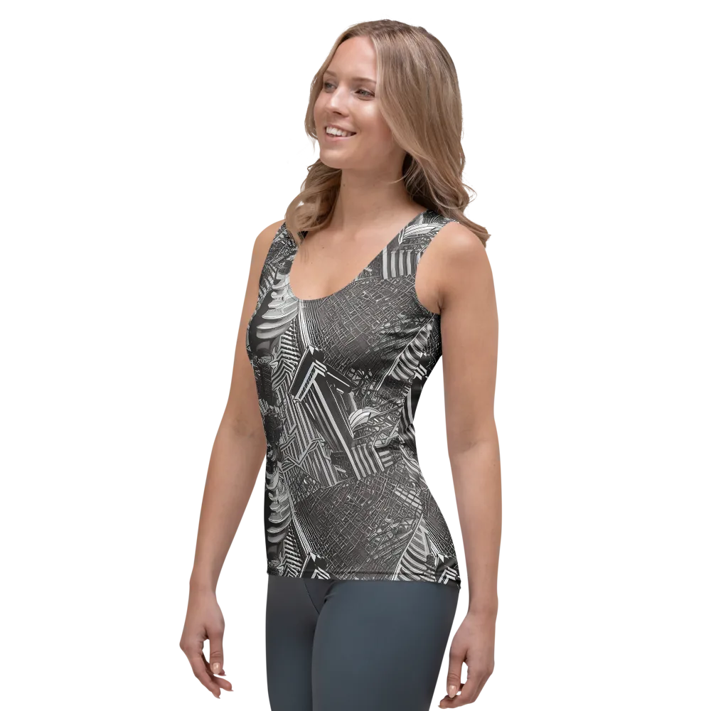 Piranesi's Web on Women's Tank Top — Left Front