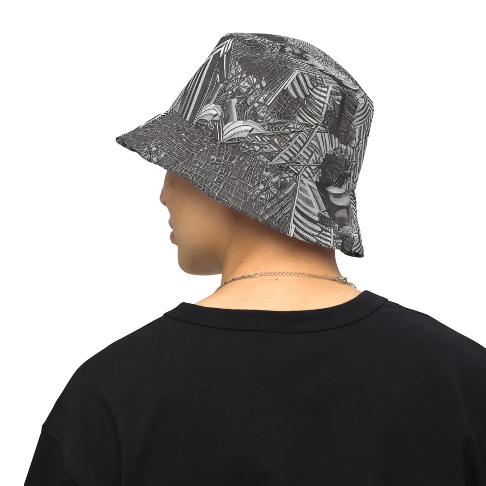 Piranesi's Web on Reversible Bucket Hat — Back Inside
