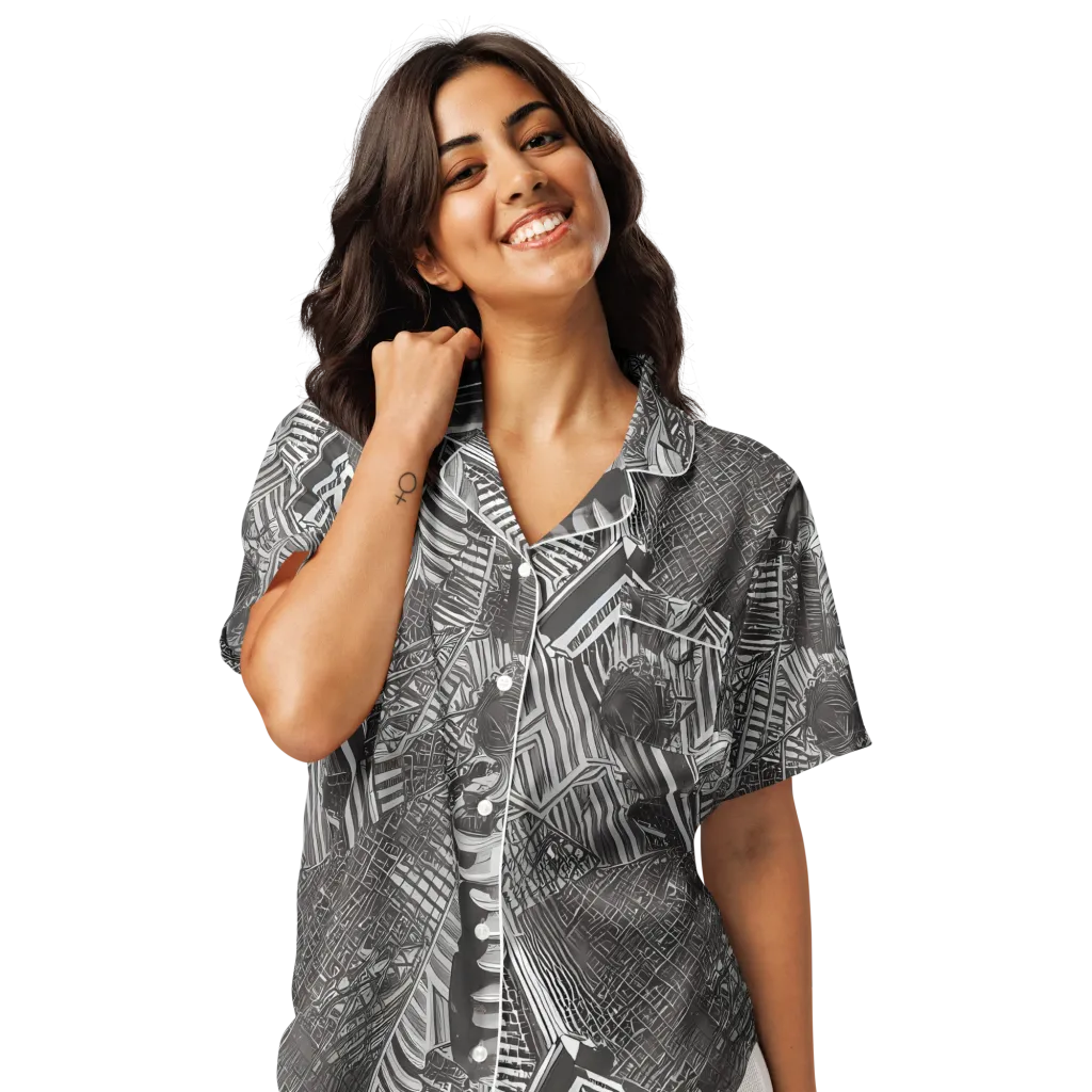Piranesi's Web on Women's Short Sleeve Pajama Top — Front