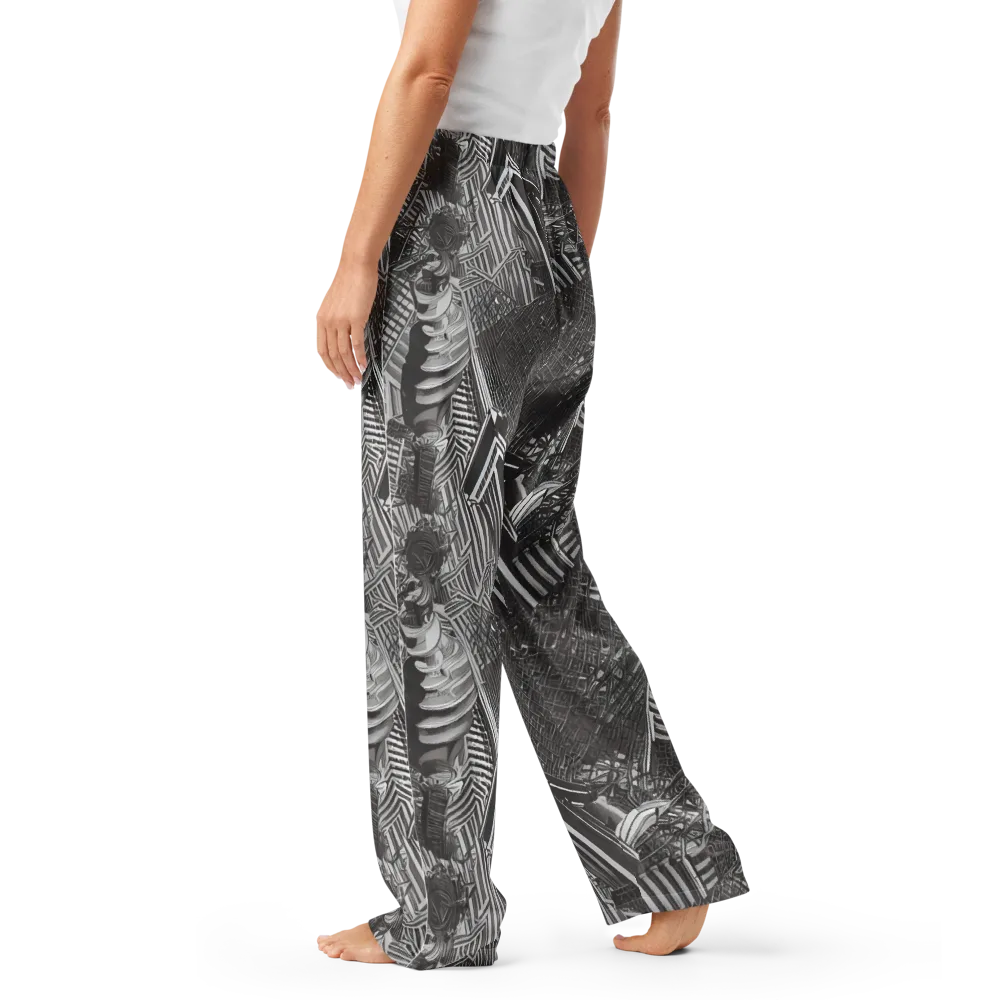 Piranesi's Web on Women's Pajama Pants — Left