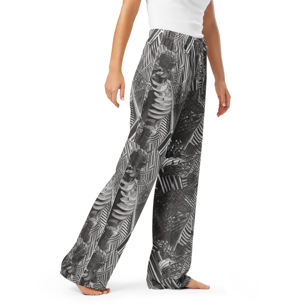 Piranesi's Web on Women's Pajama Pants — Right Front