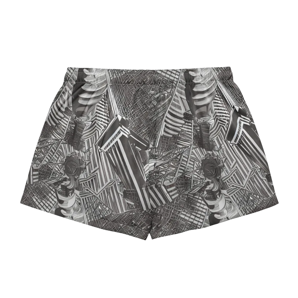 Piranesi's Web on Women's Pajama Shorts — Back