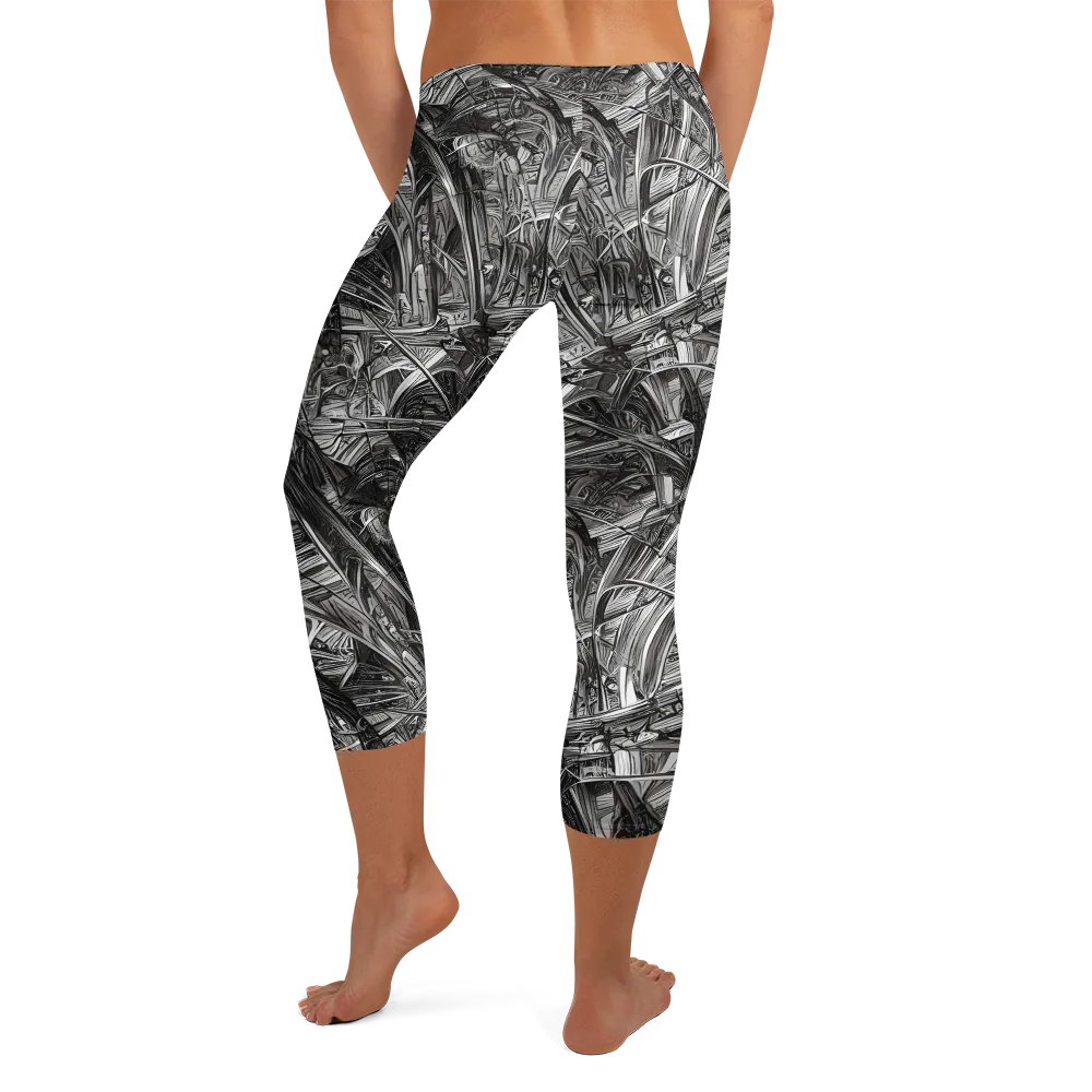 Gothic Whirlwind on Capri Leggings — Back