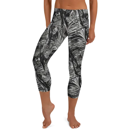 Gothic Whirlwind on a Capri Leggings