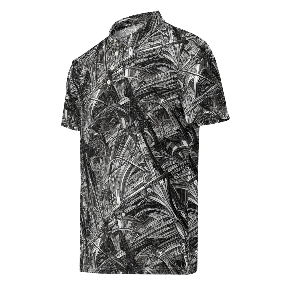 Gothic Whirlwind on Men's Slim Fit Polo Shirt — Left Front