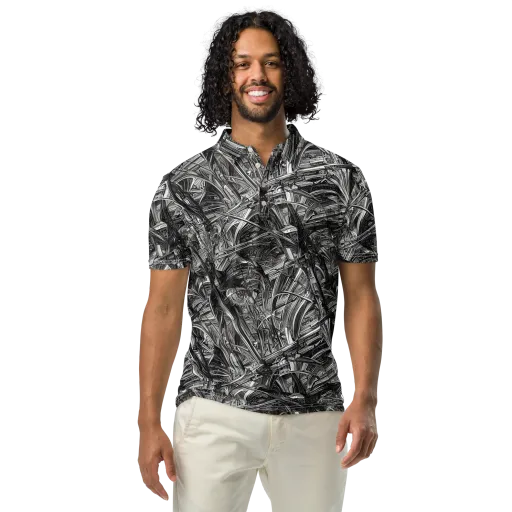 Gothic Whirlwind on a Men's Slim Fit Polo Shirt