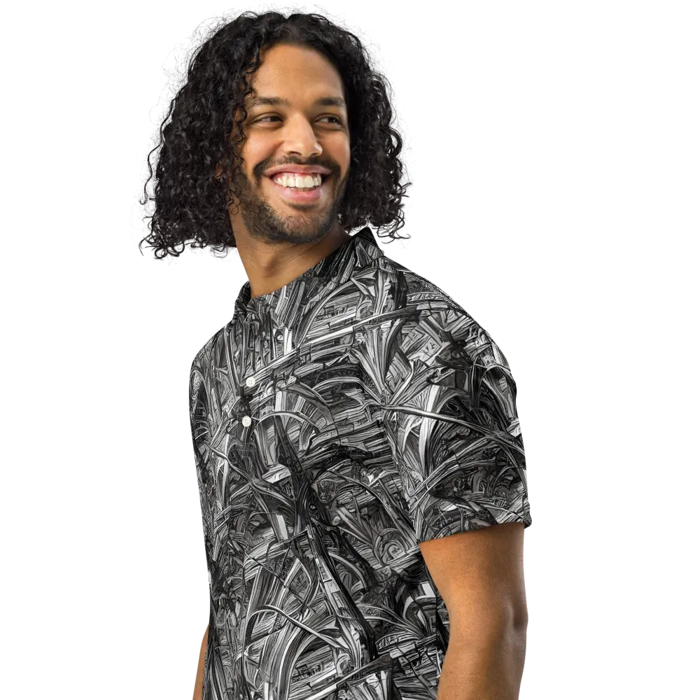 Gothic Whirlwind on Men's Slim Fit Polo Shirt — Left Front