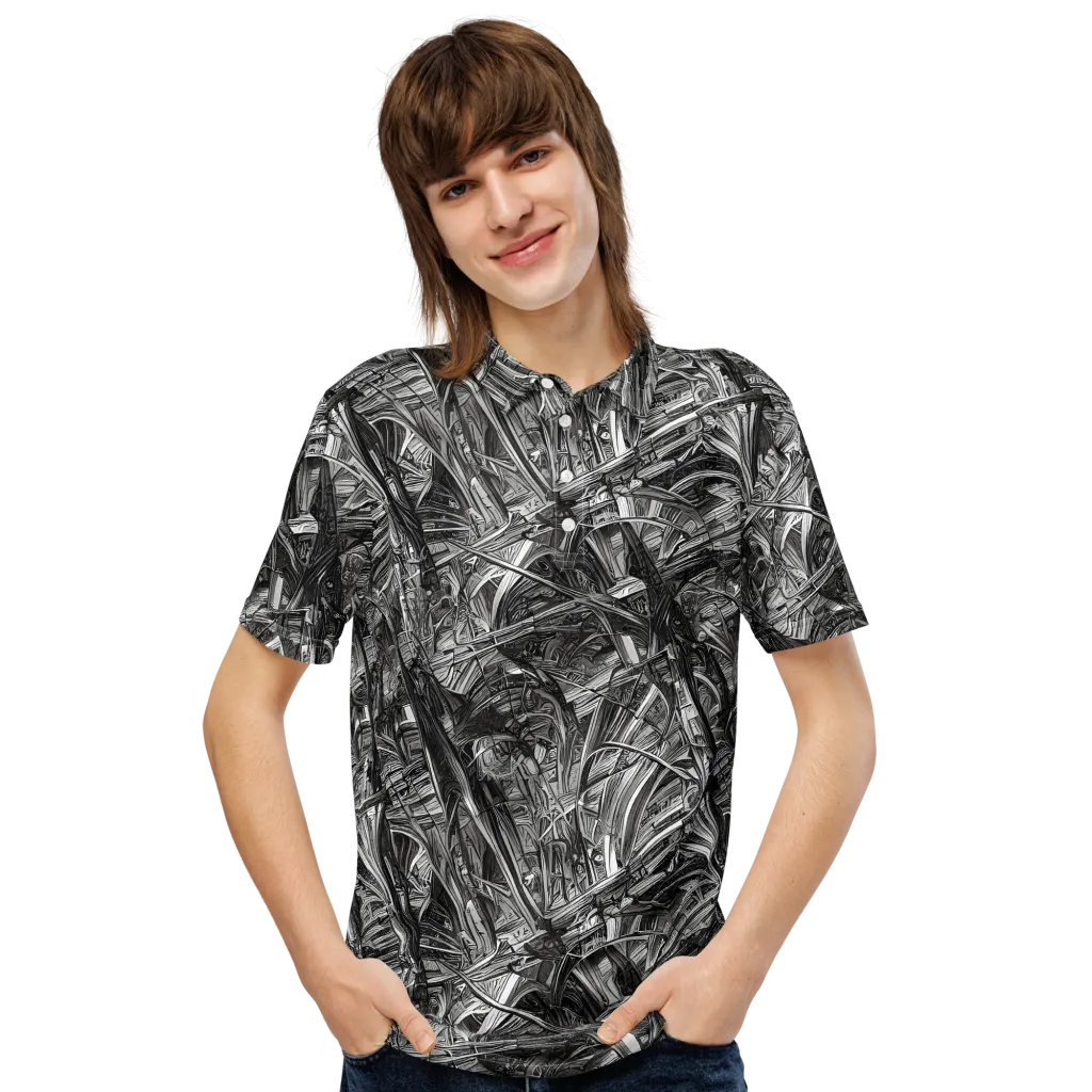 Gothic Whirlwind on Men's Slim Fit Polo Shirt — Front