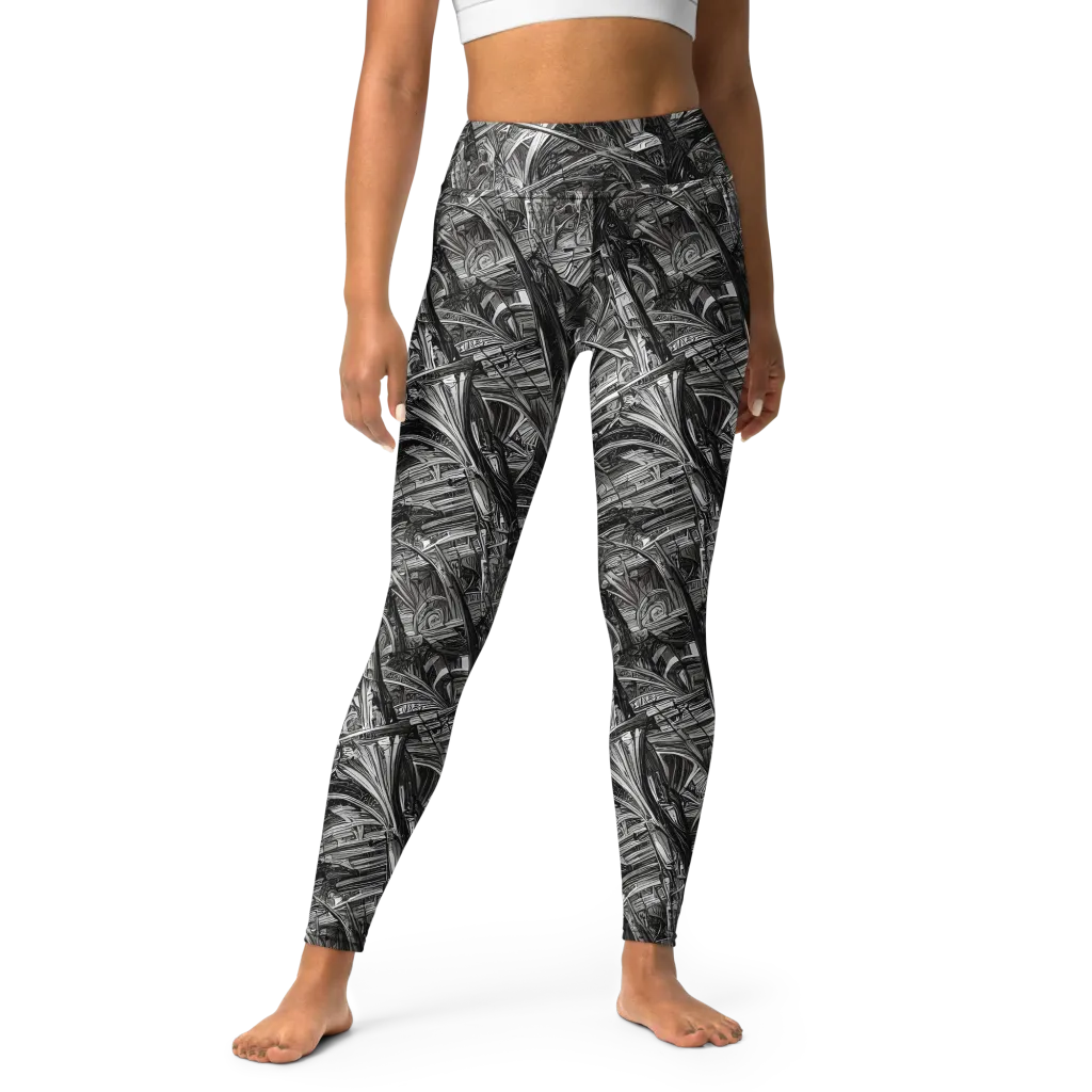 Gothic Whirlwind on Yoga Leggings — Front