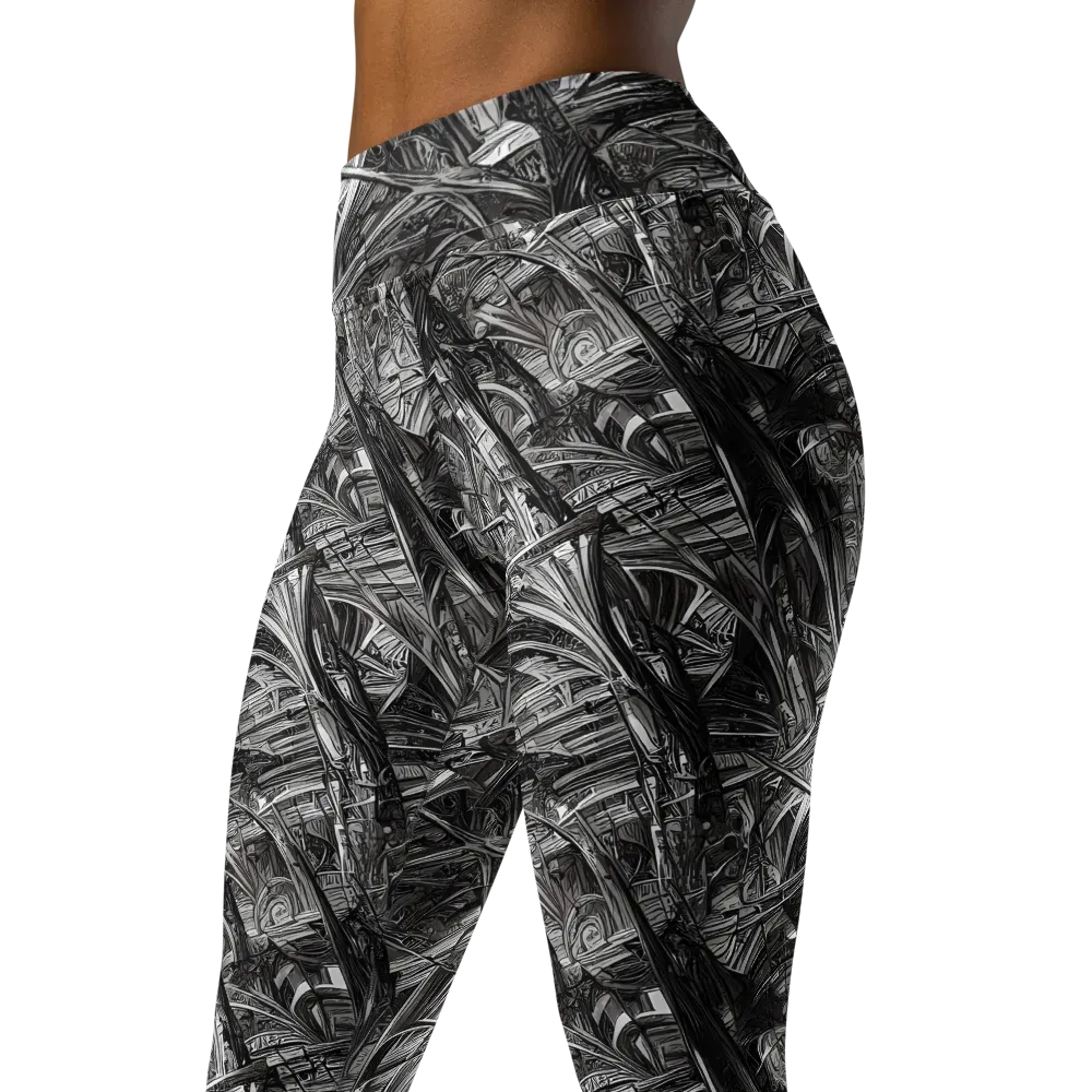Gothic Whirlwind on Yoga Leggings — Left Front