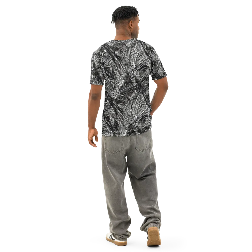 Gothic Whirlwind on Men's Cotton Crew Neck T-Shirt — Back
