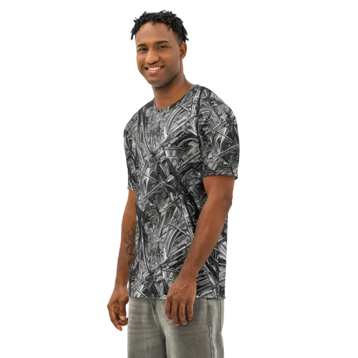 Gothic Whirlwind on a Men's Cotton Crew Neck T-Shirt