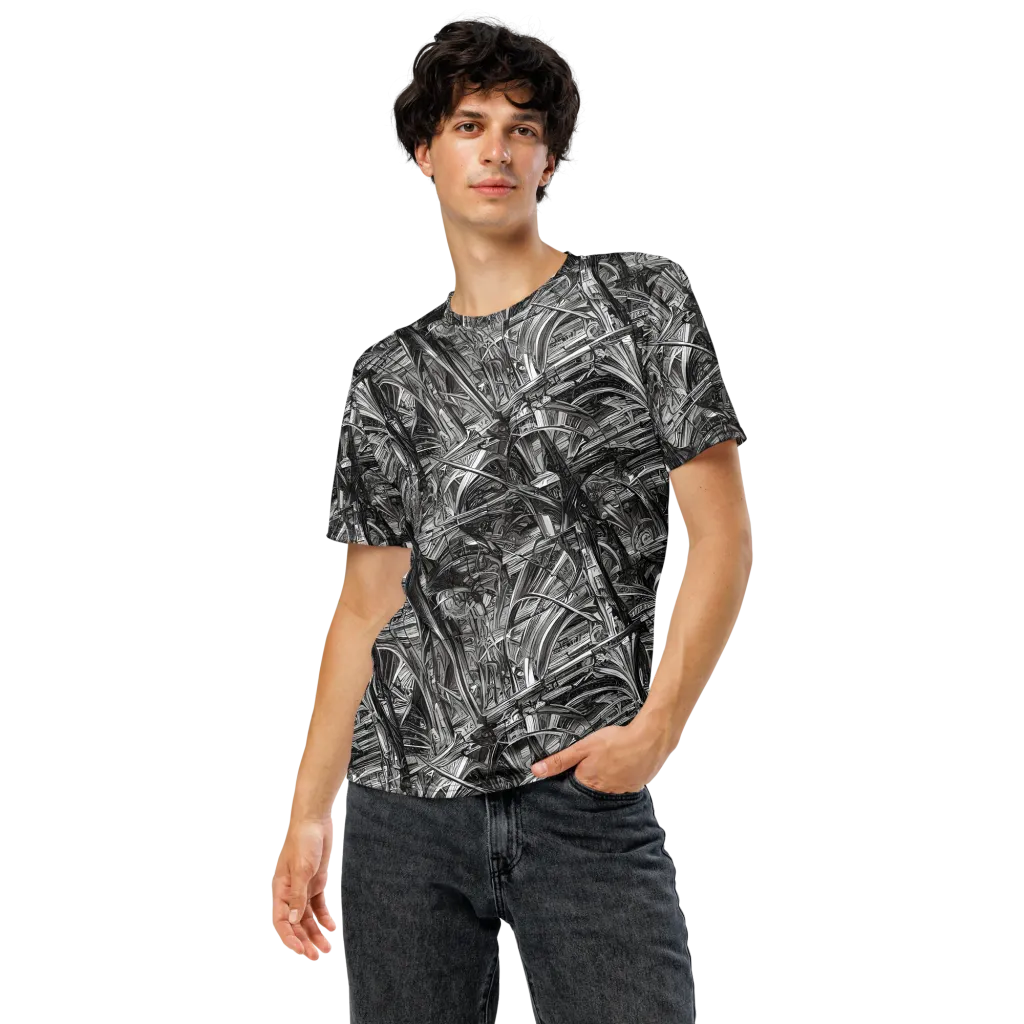 Gothic Whirlwind on Men's Crew Neck T-Shirt — Front