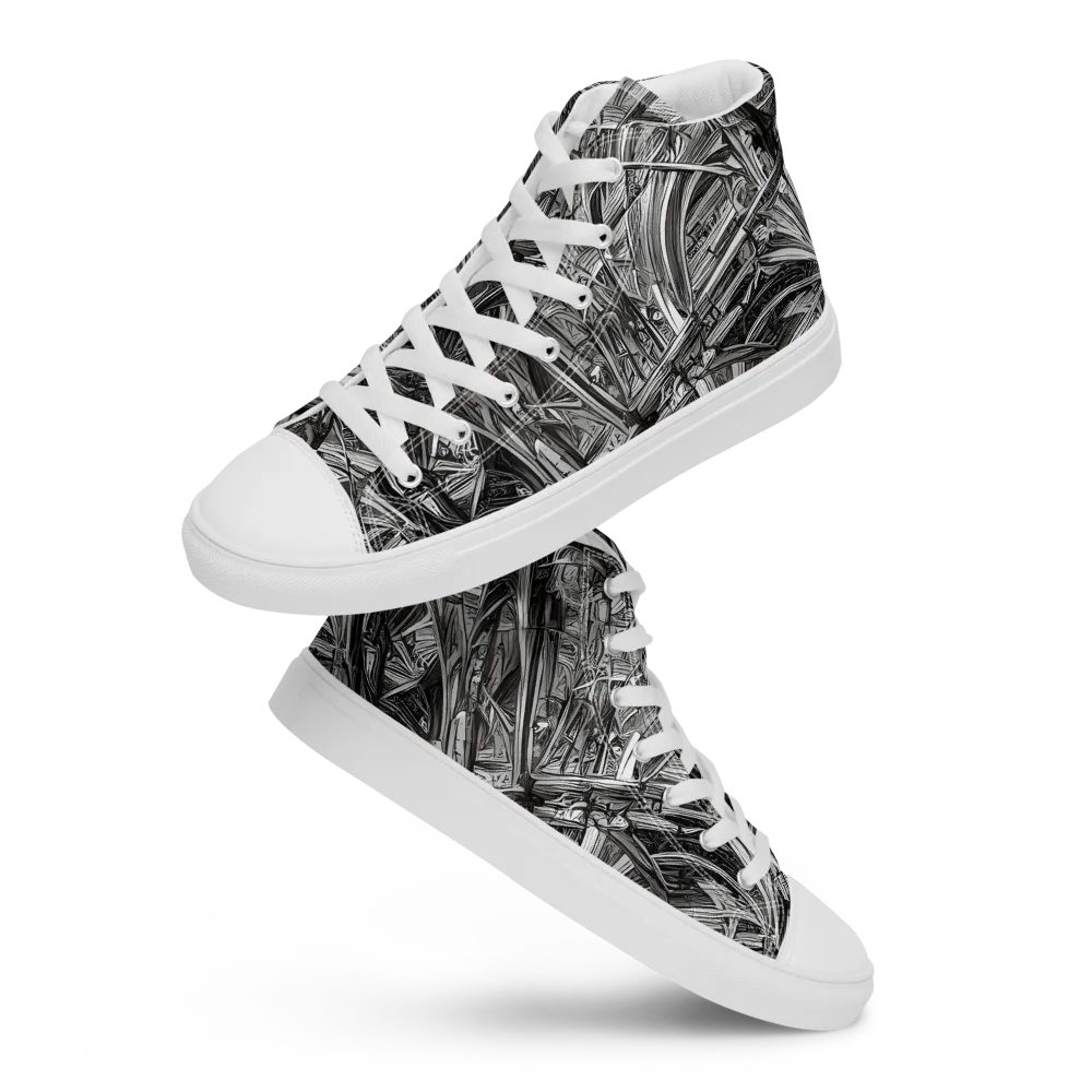 Gothic Whirlwind on Men's High Top Canvas Shoes — Front