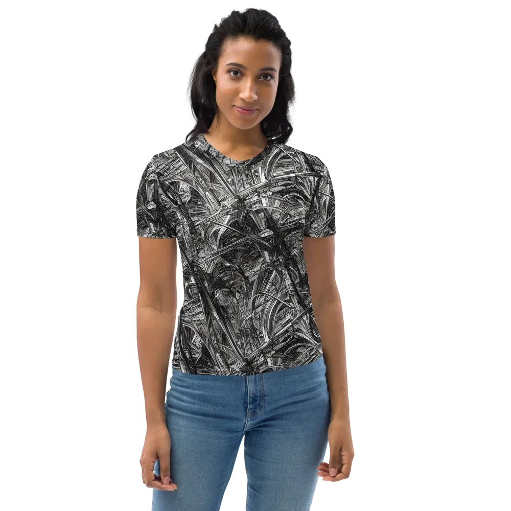 Gothic Whirlwind on Women's Crew Neck T-Shirt — Front