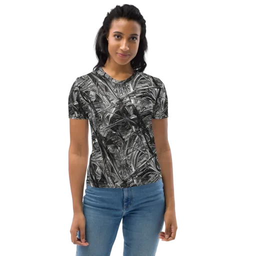 Gothic Whirlwind on a Women's Crew Neck T-Shirt