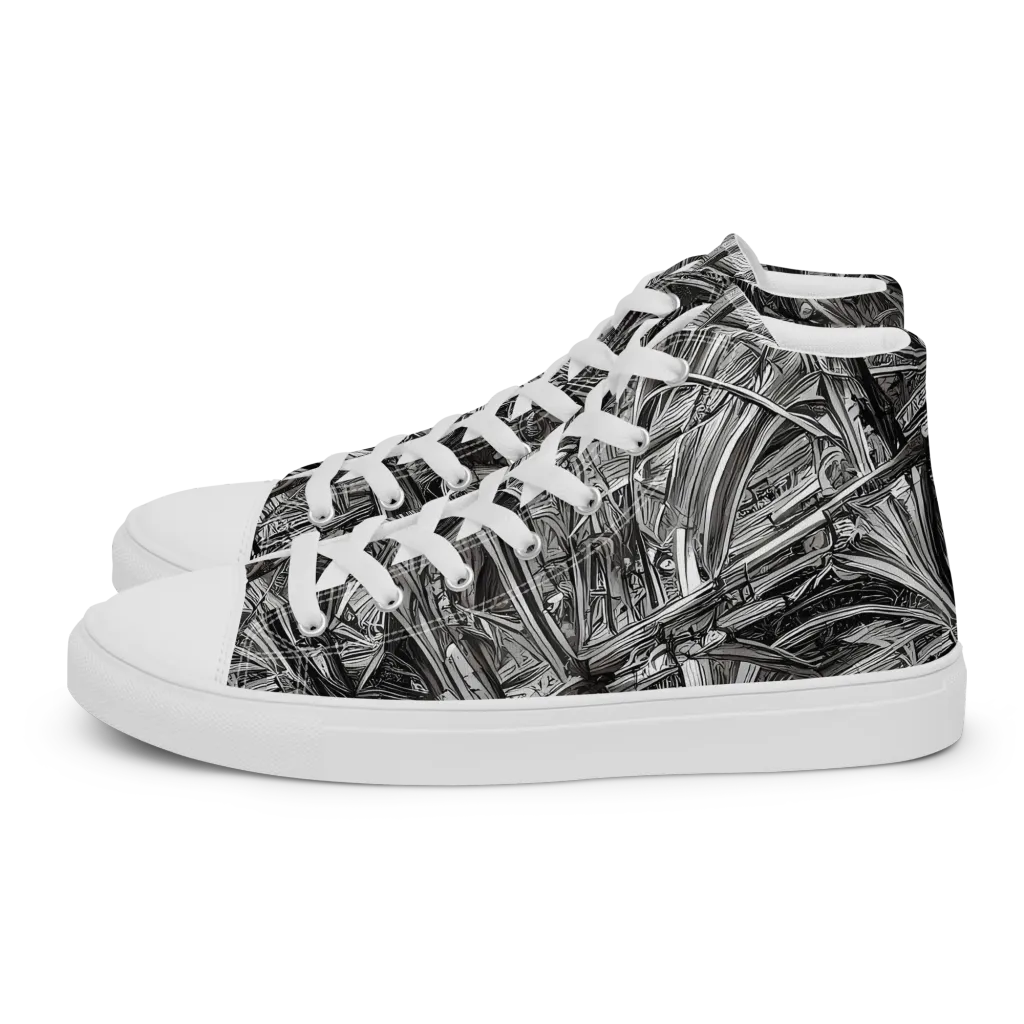 Gothic Whirlwind on Women's High Top Canvas Shoes — Left