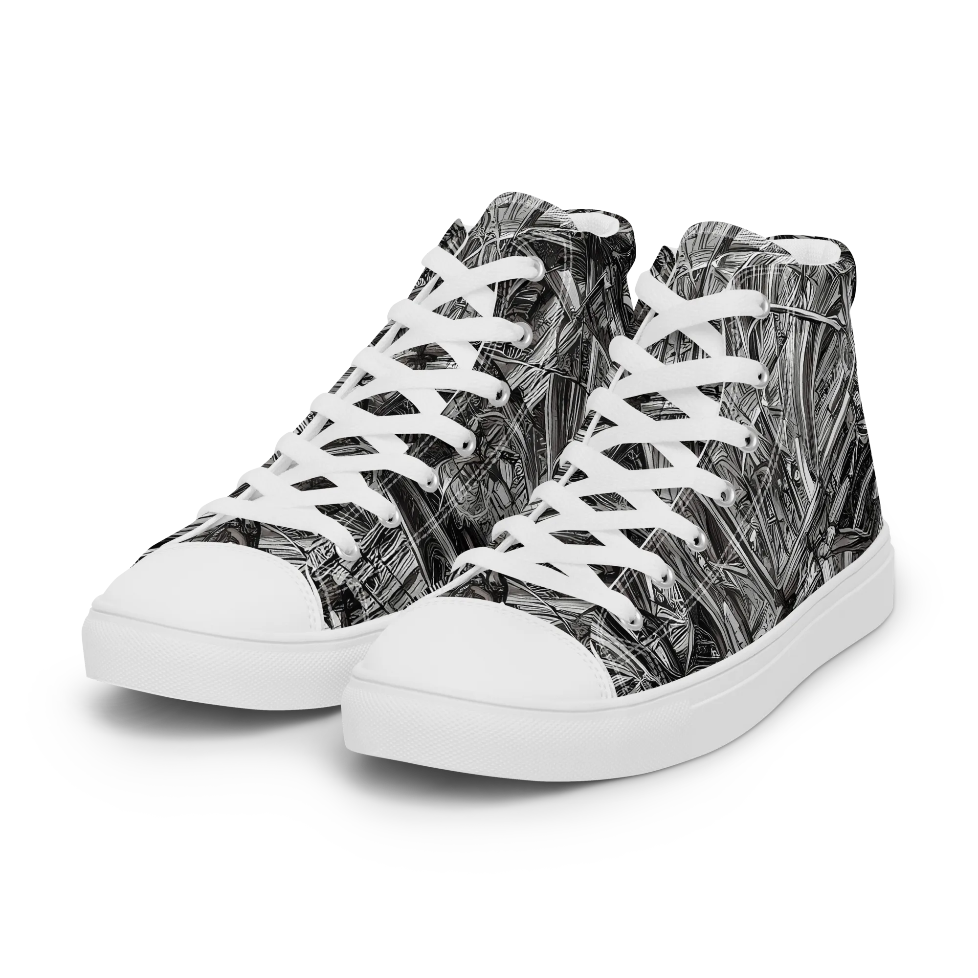 Gothic Whirlwind on Women's High Top Canvas Shoes — Left Front