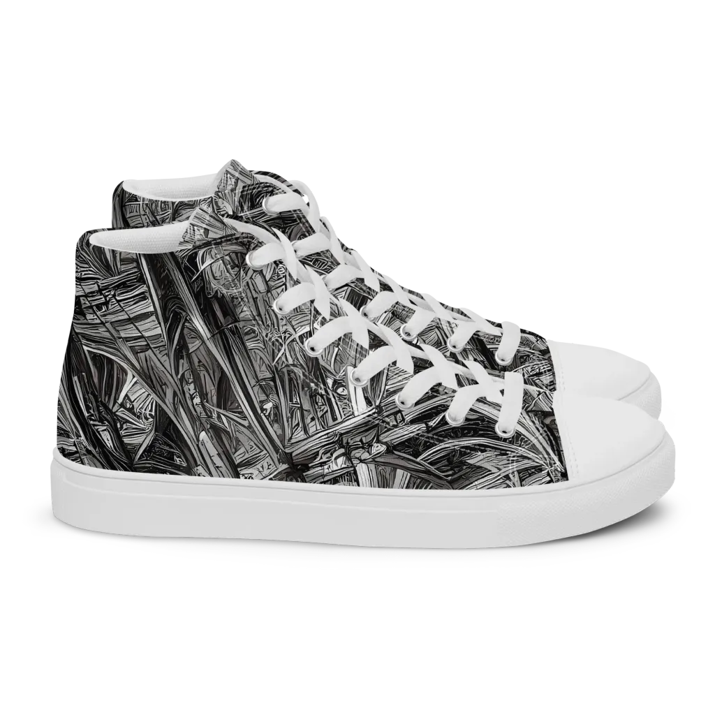 Gothic Whirlwind on Women's High Top Canvas Shoes — Right
