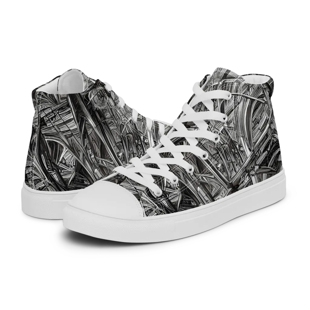 Gothic Whirlwind on Women's High Top Canvas Shoes — Left