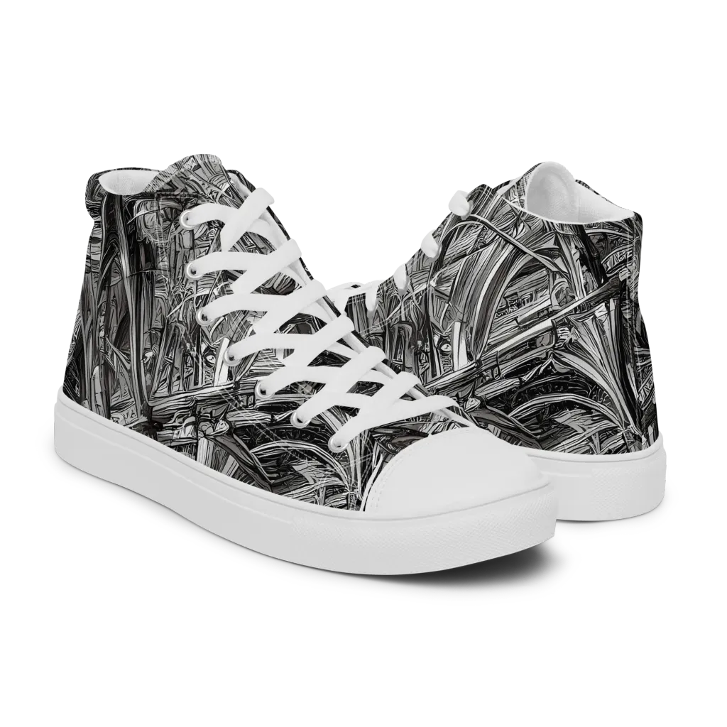 Gothic Whirlwind on Women's High Top Canvas Shoes — Right