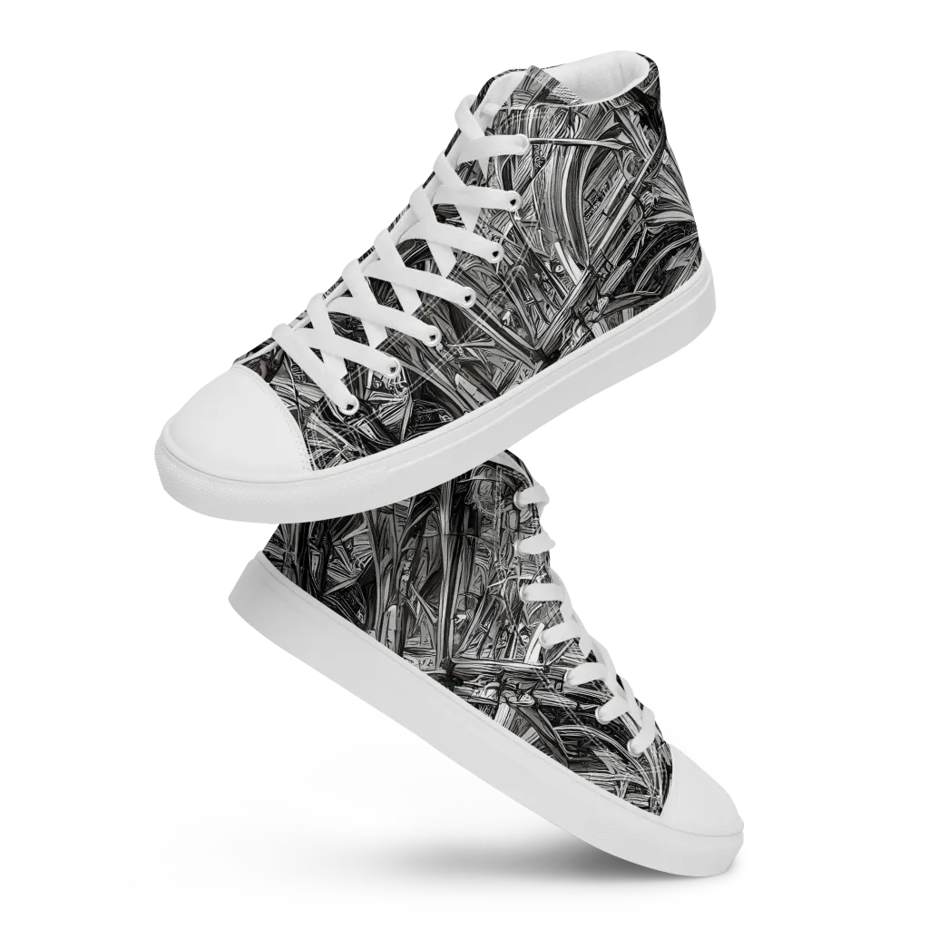 Gothic Whirlwind on Women's High Top Canvas Shoes — Front