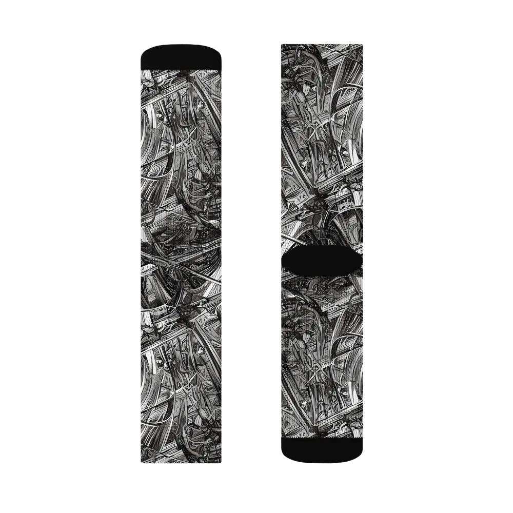 Gothic Whirlwind on Socks — Right Sock
