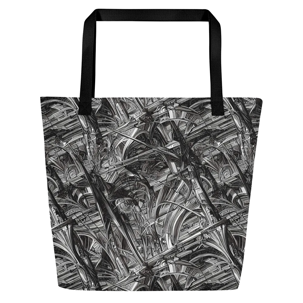 Gothic Whirlwind on Large Tote Bag W/ Pocket — Front