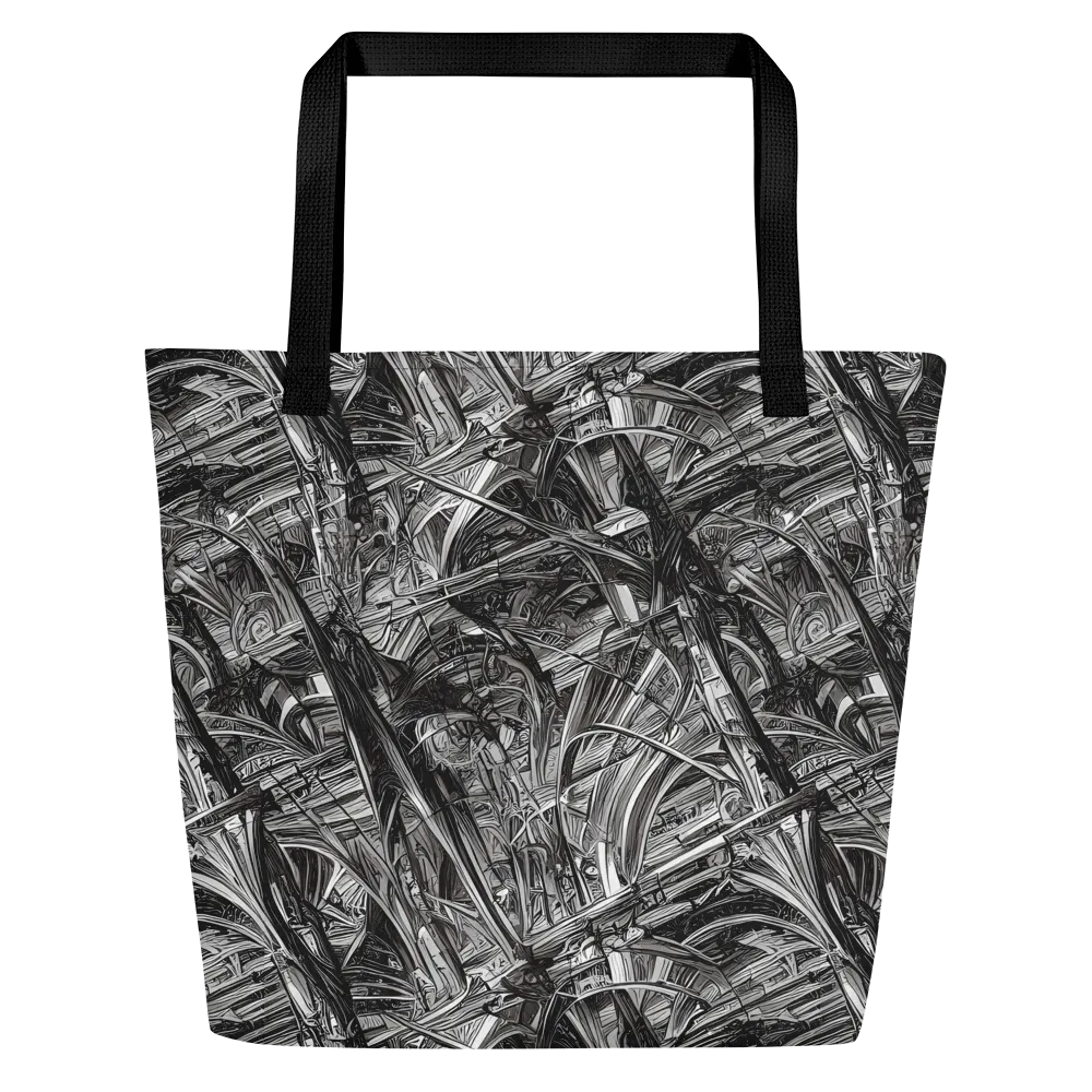 Gothic Whirlwind on Large Tote Bag W/ Pocket — Front
