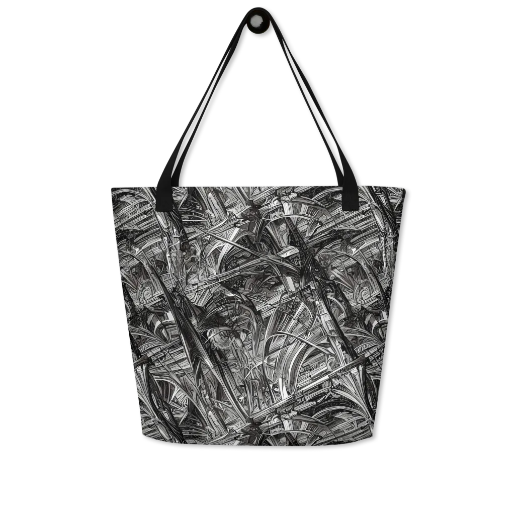 Gothic Whirlwind on Large Tote Bag W/ Pocket — Front