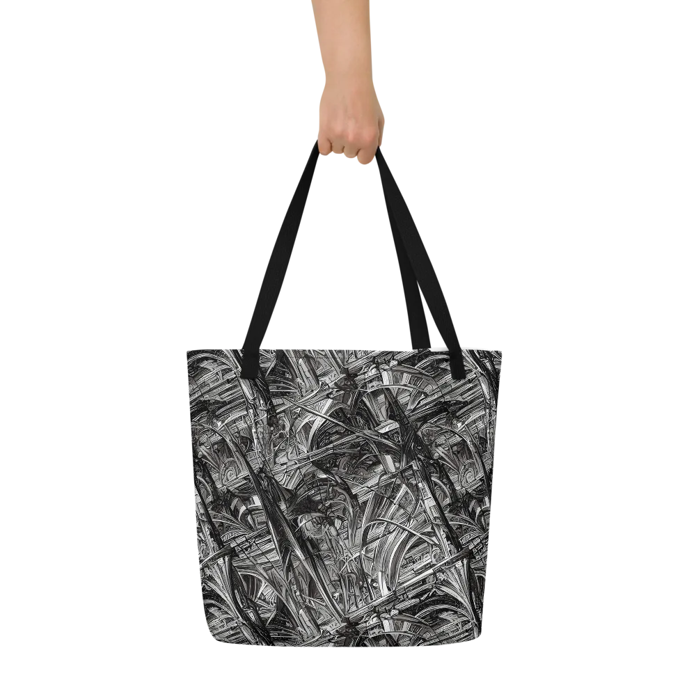 Gothic Whirlwind on Large Tote Bag W/ Pocket — Front