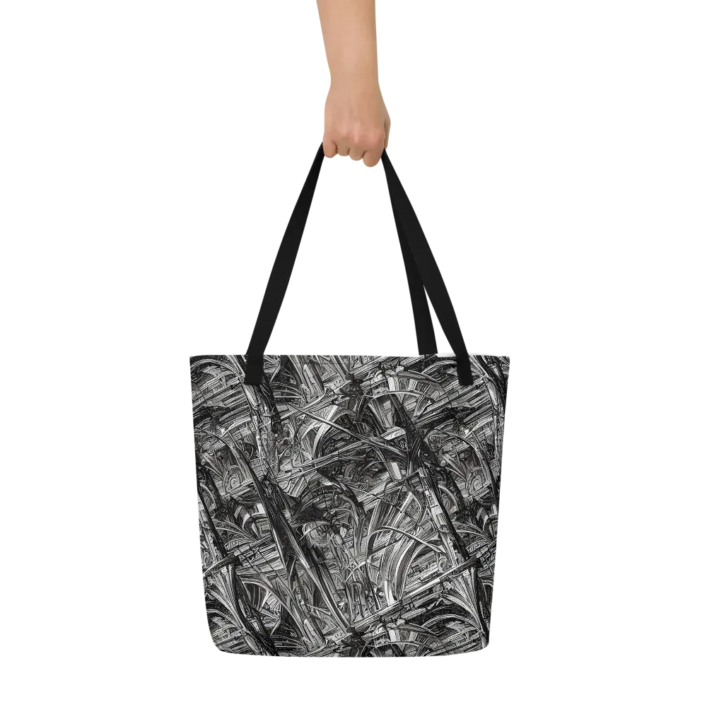 Gothic Whirlwind on Large Tote Bag W/ Pocket — Front