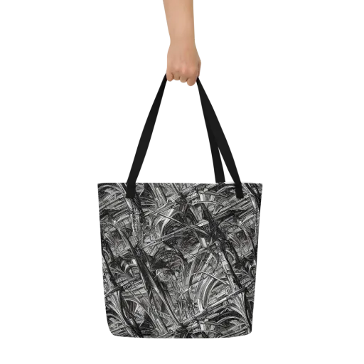 Gothic Whirlwind on a Large Tote Bag W/ Pocket