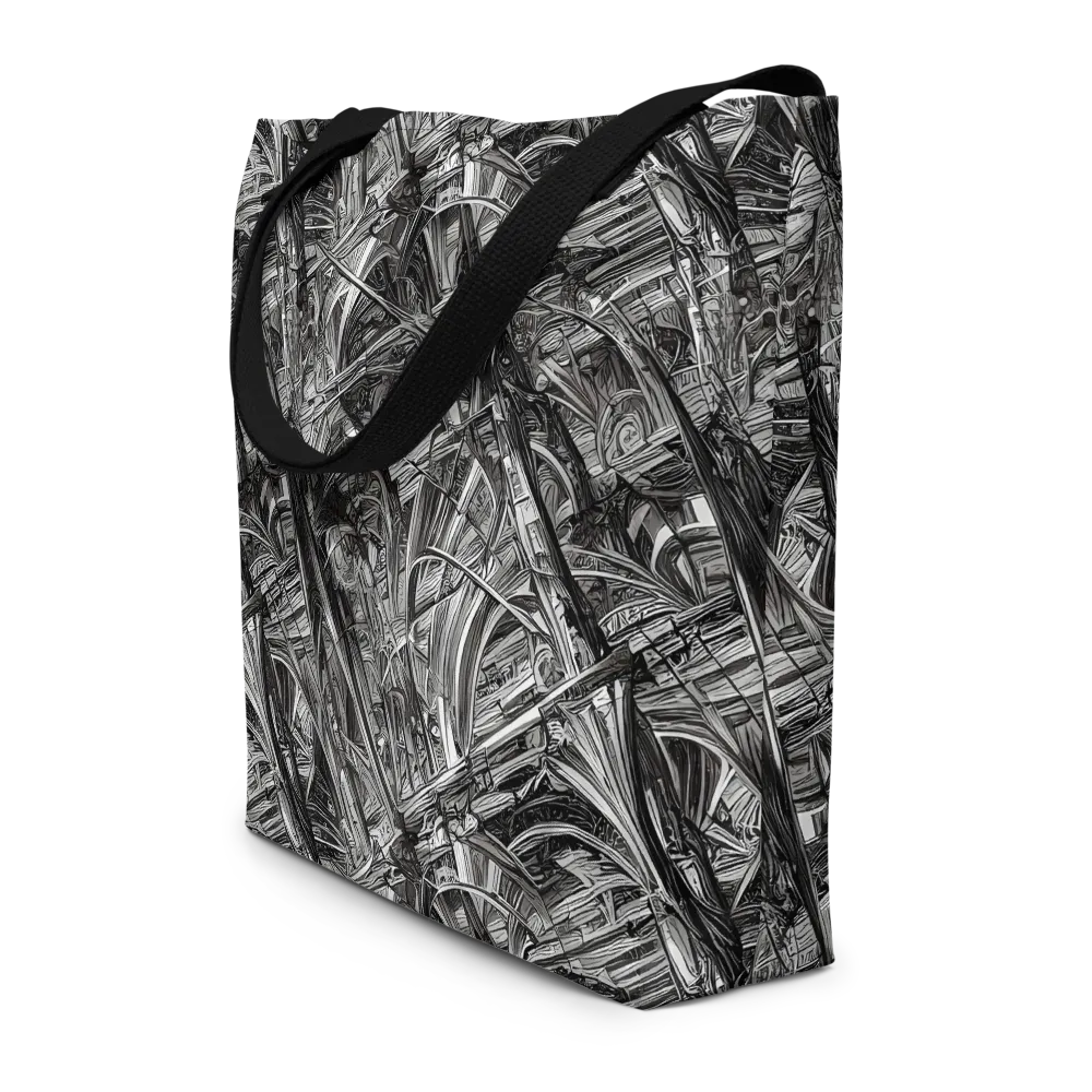 Gothic Whirlwind on Large Tote Bag W/ Pocket — Front