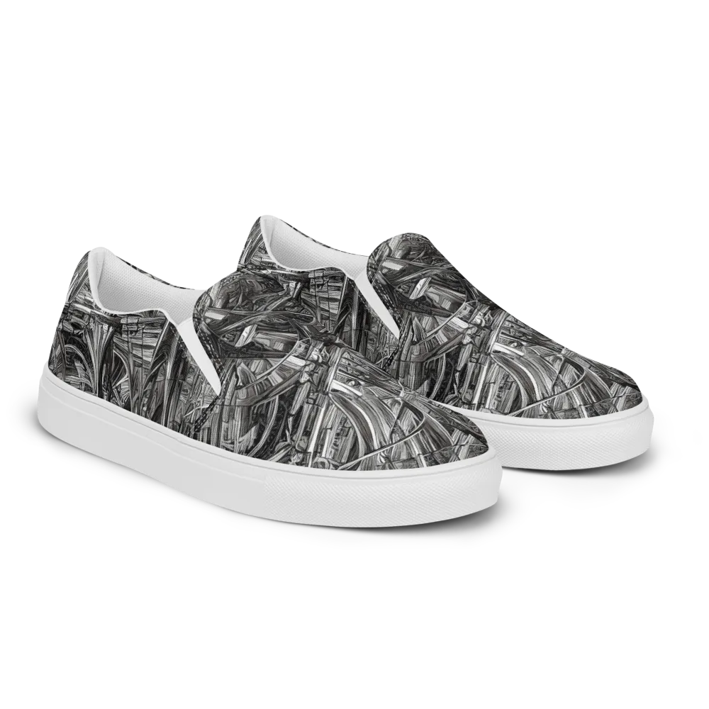 Gothic Whirlwind on Women's Slip-On Canvas Shoes — Right Front