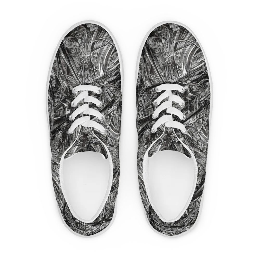 Gothic Whirlwind on Men's Lace-Up Canvas Shoes — Front