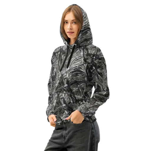 Gothic Whirlwind on a Cotton Hoodie