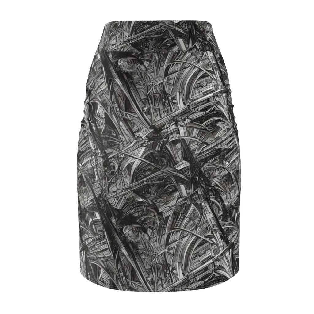 Gothic Whirlwind on Pencil Skirt — Back