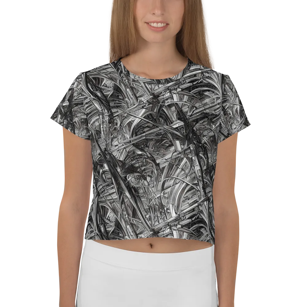 Gothic Whirlwind on Crop Tee — Front