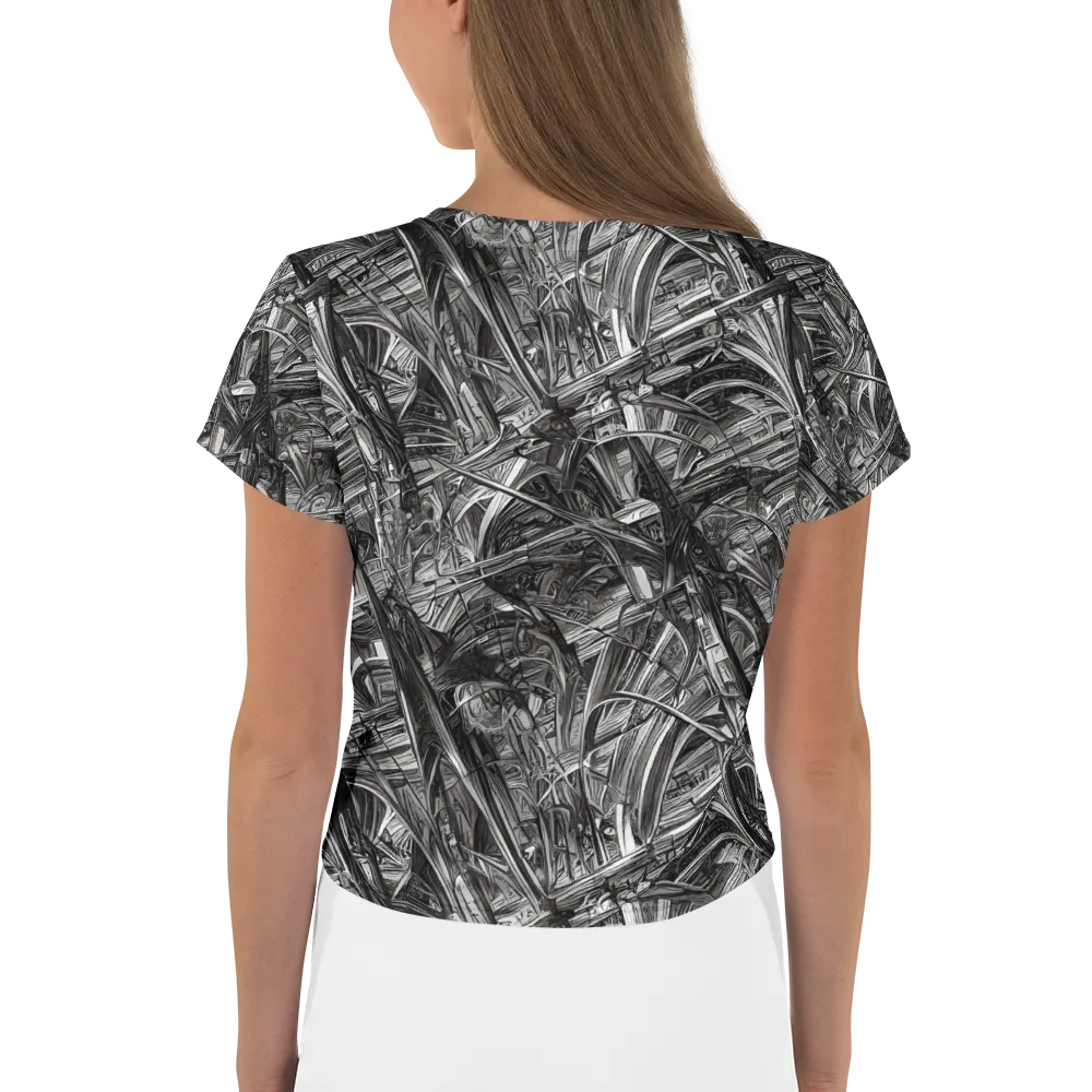 Gothic Whirlwind on Crop Tee — Back