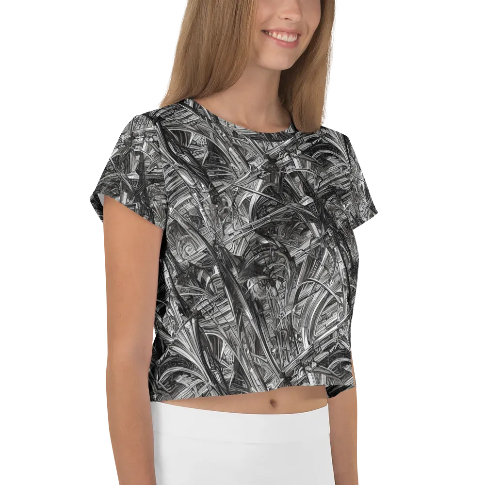 Gothic Whirlwind on Crop Tee — Right