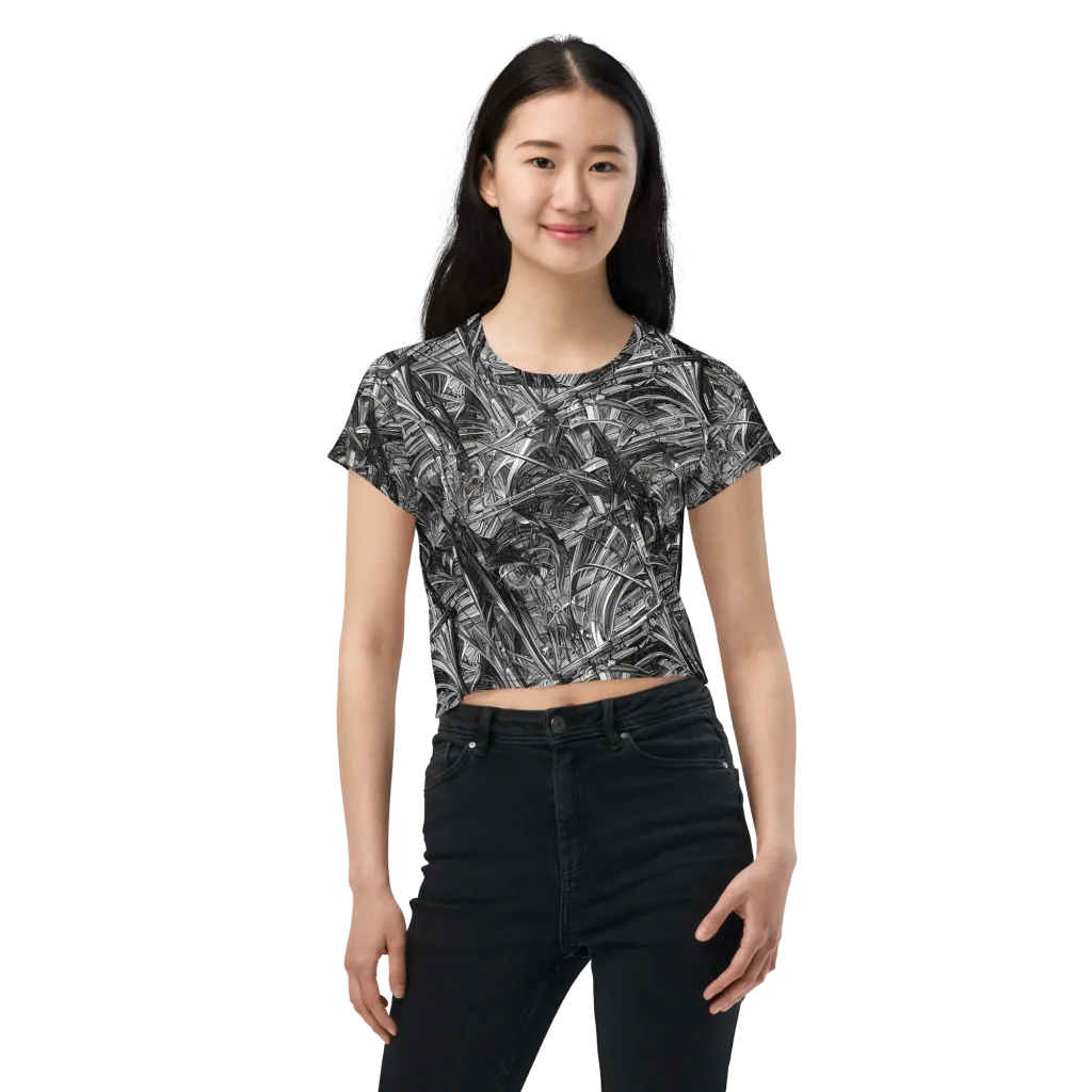 Gothic Whirlwind on Crop Tee — Front