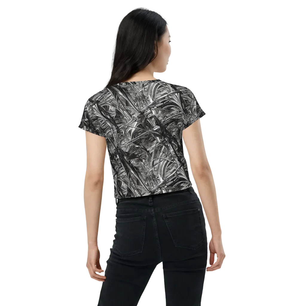 Gothic Whirlwind on Crop Tee — Back