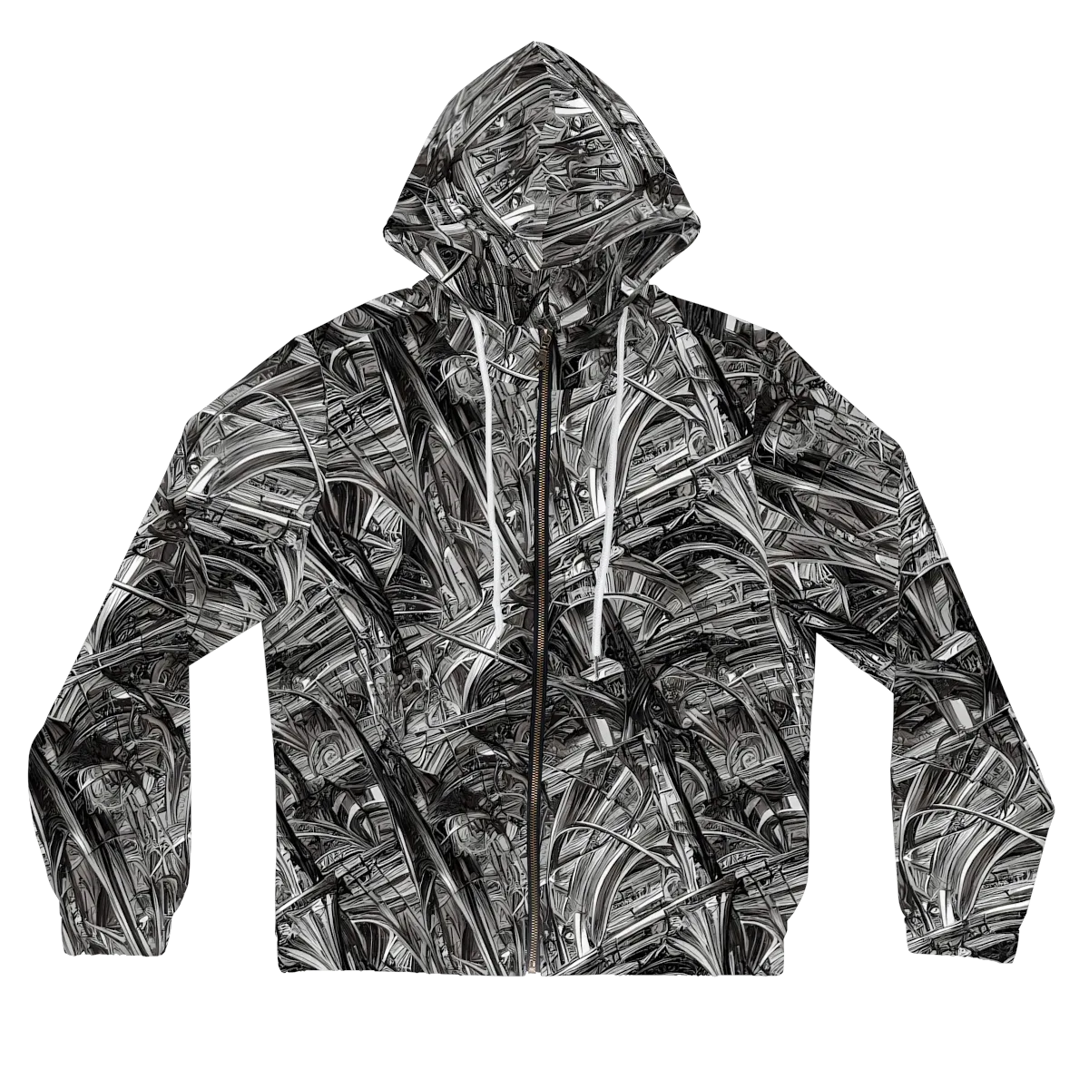 Gothic Whirlwind on Women's Full-Zip Hoodie — Front
