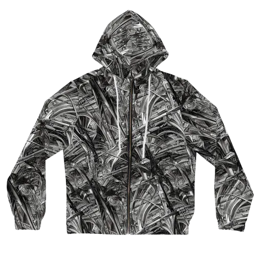 Gothic Whirlwind on a Women's Full-Zip Hoodie