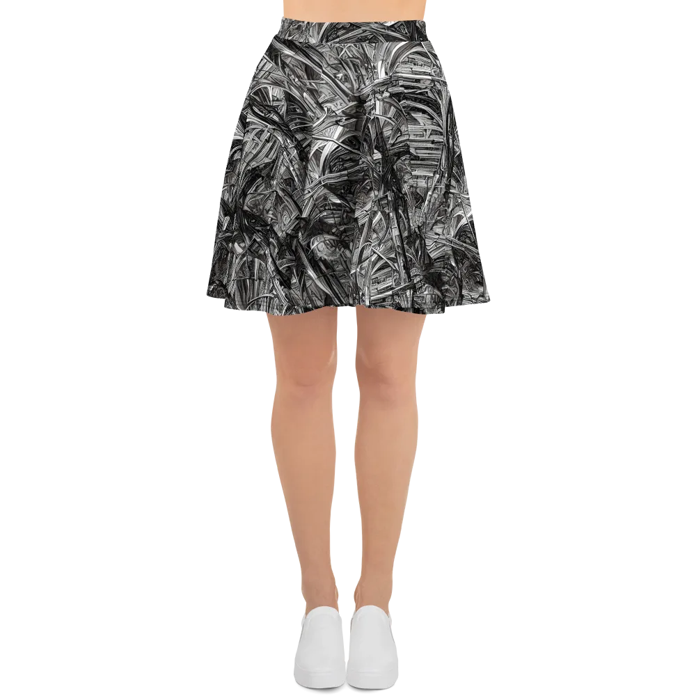 Gothic Whirlwind on Skater Skirt — Front