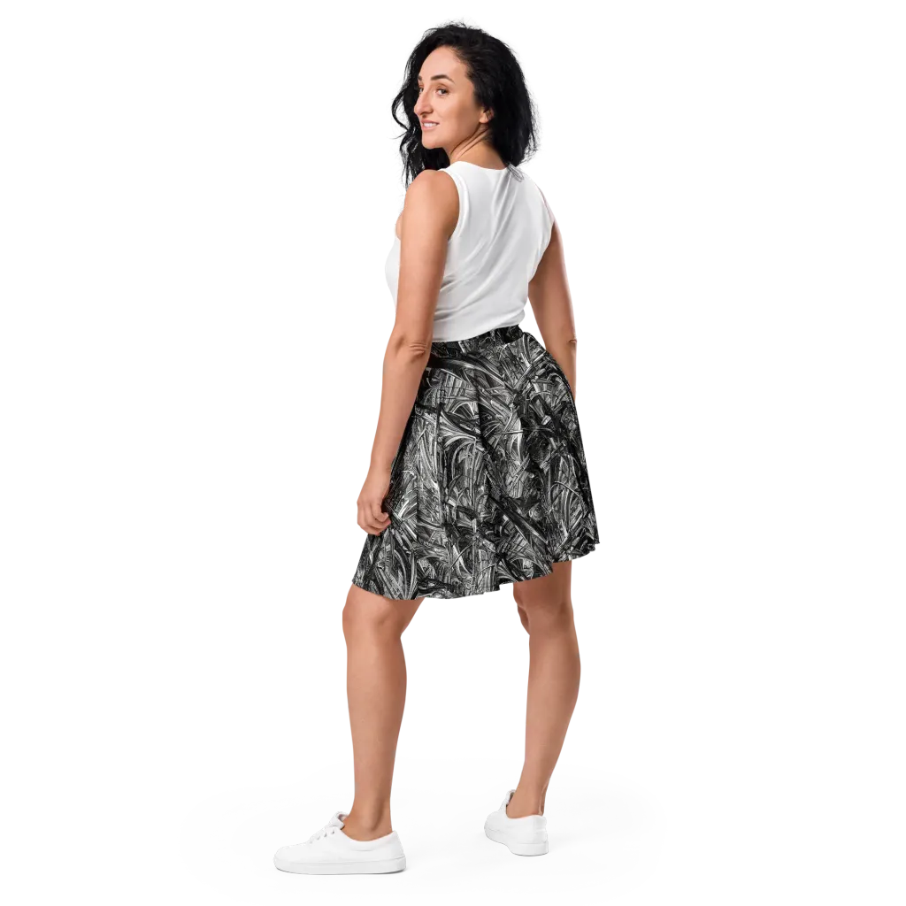 Gothic Whirlwind on Skater Skirt — Back