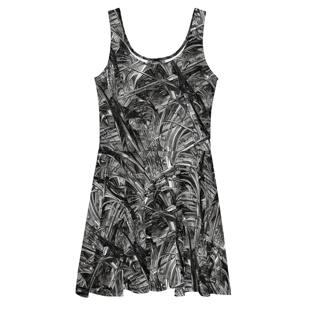 Gothic Whirlwind on Skater Dress — Front